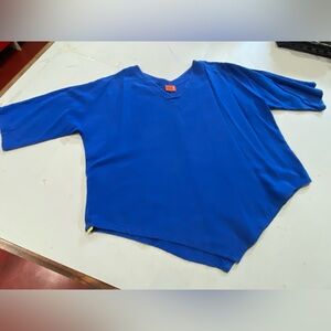 Oh my Gauze! three-quarter length sleeve 100% cotton royal blue